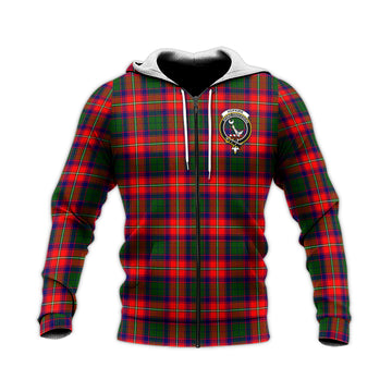 Hopkirk Tartan Knitted Hoodie with Family Crest Unisex Knitted Zip Hoodie - Tartan Vibes Clothing