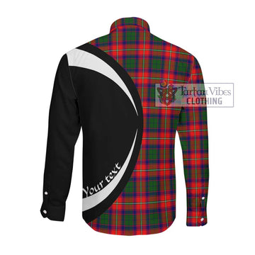 Hopkirk Tartan Long Sleeve Button Up with Family Crest Circle Style Men's Shirt - Tartan Vibes Clothing