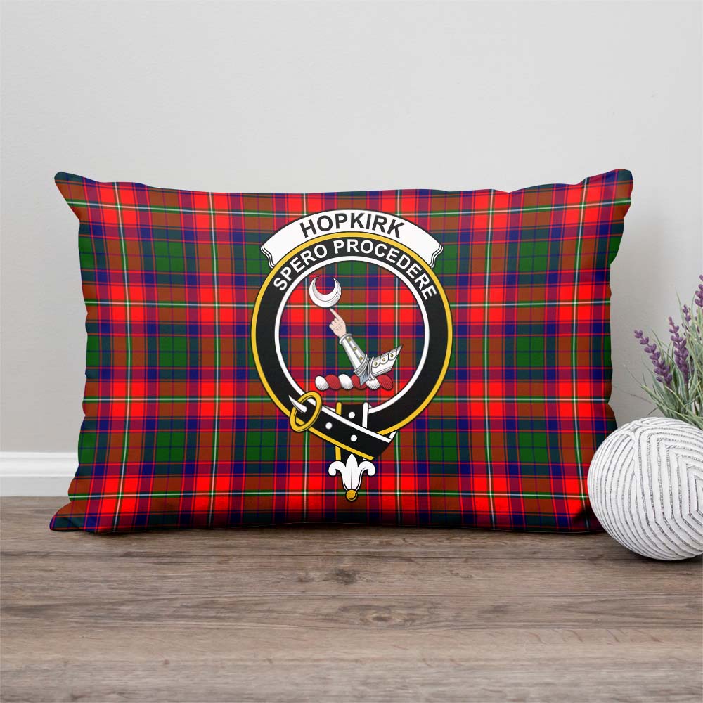 Hopkirk Tartan Pillow Cover with Family Crest - Tartan Vibes Clothing