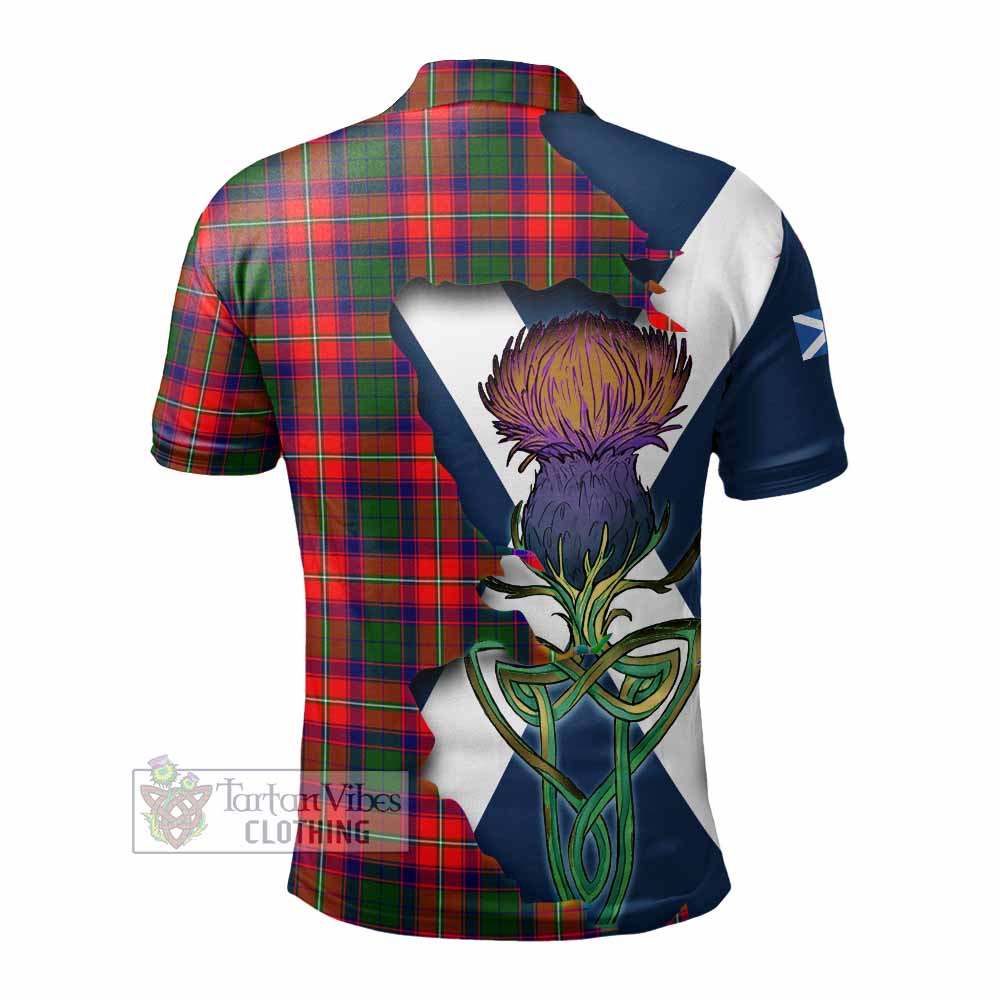 Hopkirk Tartan Family Crest Polo Shirt Scottish Thistle Celtic Inspired - Tartan Vibes Clothing