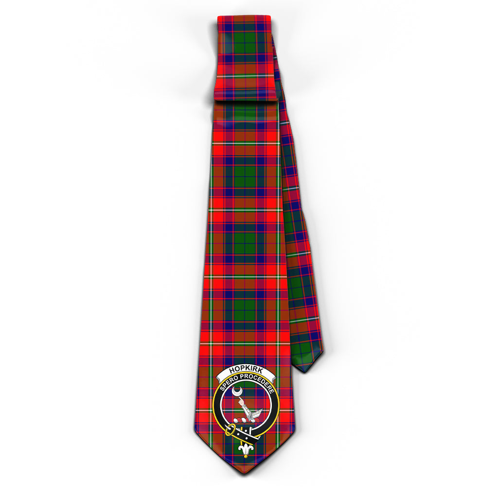 Hopkirk Tartan Classic Necktie with Family Crest - Tartan Vibes Clothing