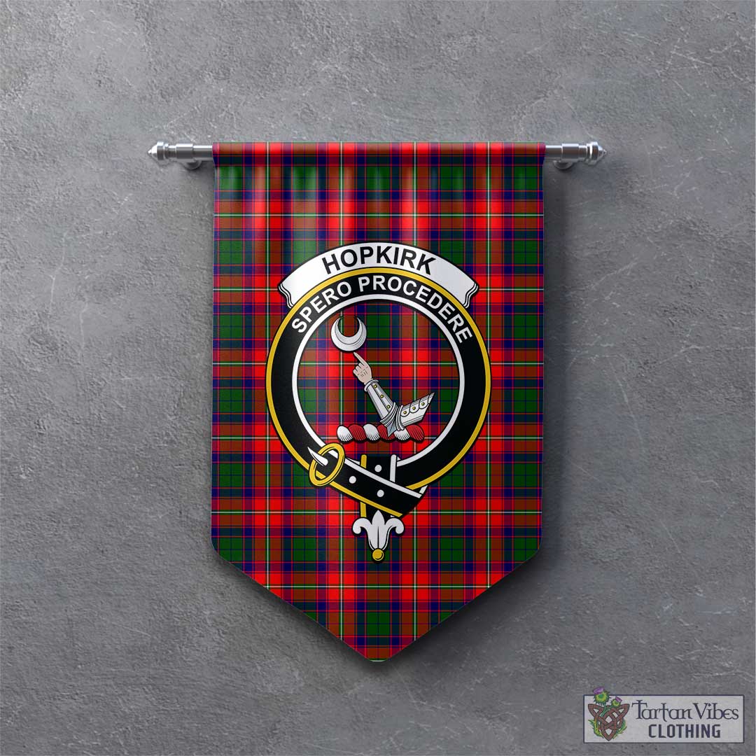Hopkirk Tartan Crest House Flag