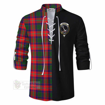 Hopkirk Tartan Ghillie Kilt Shirt with Family Crest and Half Of Me Style - Tartan Vibes Clothing