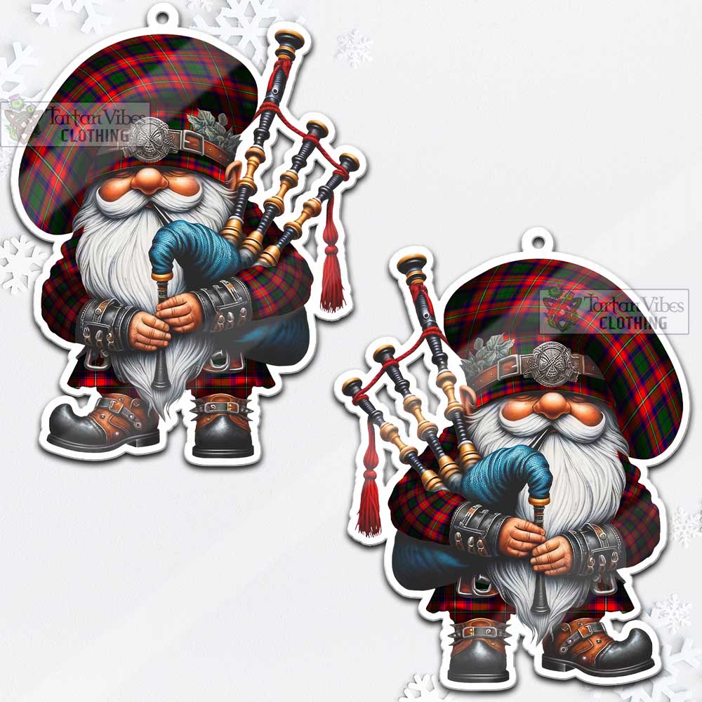 Hopkirk Tartan Bagpiper Gnome Christmas Ornament - Tartan Vibes Clothing