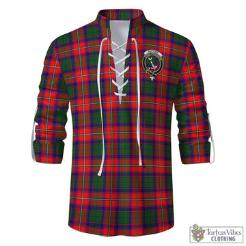 Hopkirk Tartan Men's Scottish Traditional Jacobite Ghillie Kilt Shirt with Family Crest - Tartan Vibes Clothing