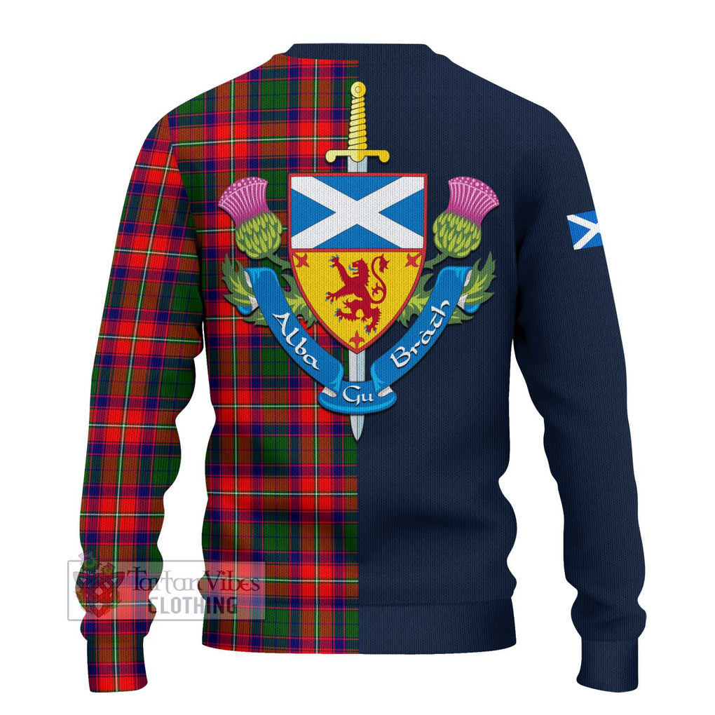 Hopkirk Tartan Ugly Sweater Alba with Scottish Lion Royal Arm Half Style - Tartan Vibes Clothing
