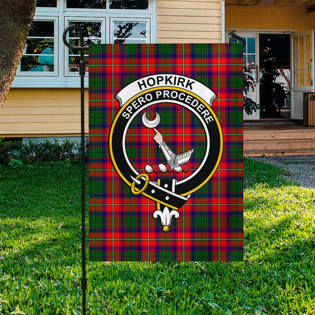 Hopkirk Tartan Flag with Family Crest - Tartan Vibes Clothing