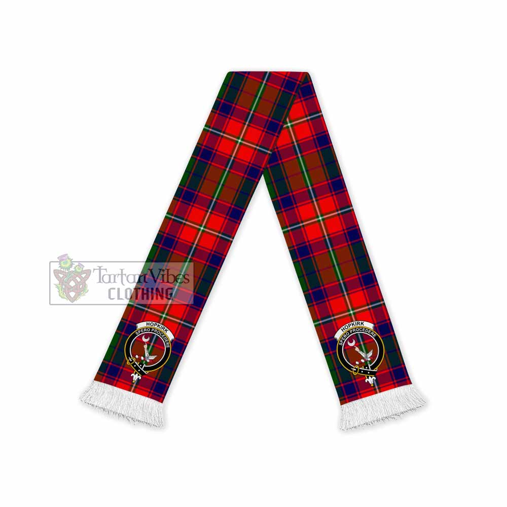 Hopkirk Tartan Ruffneck Scarf with Family Crest - Tartan Vibes Clothing