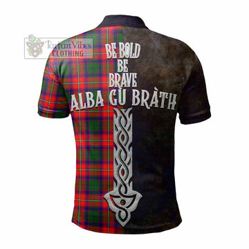 Hopkirk Tartan Family Crest Polo Shirt Alba Gu Brath Be Brave Lion Ancient Style - Tartan Vibes Clothing