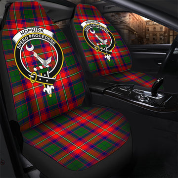 Hopkirk Tartan Car Seat Cover with Family Crest - Tartan Vibes Clothing