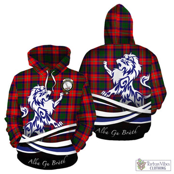 Hopkirk Tartan Hoodie with Alba Gu Brath Regal Lion Emblem - Tartan Vibes Clothing