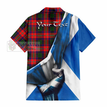 Hopkirk Tartan Hawaiian Shirt with Family Crest Scotland Patriotic Style - Tartan Vibes Clothing