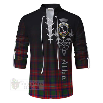 Hopkirk Tartan Ghillie Kilt Shirt Featuring Alba Gu Brath Family Crest Celtic Inspired - Tartan Vibes Clothing
