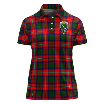 Hopkirk Tartan Polo Shirt with Family Crest For Women