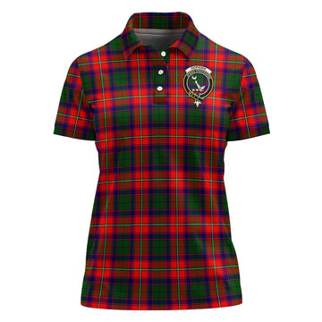 Hopkirk Tartan Polo Shirt with Family Crest For Women - Tartan Vibes Clothing