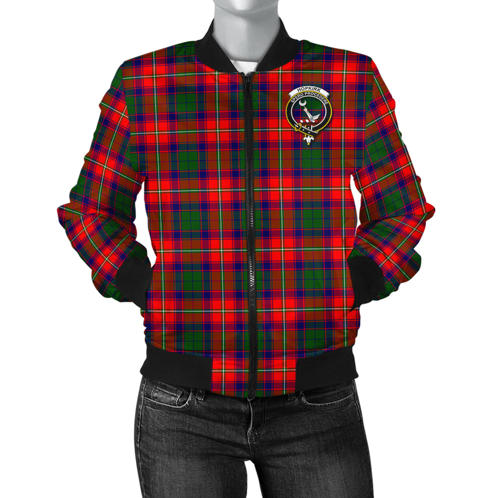 Hopkirk Tartan Bomber Jacket with Family Crest - Tartan Vibes Clothing