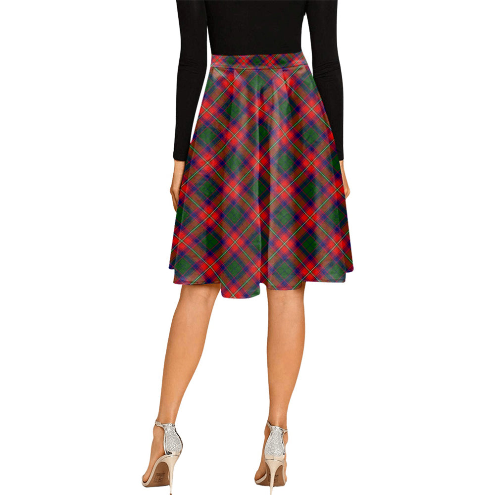 Hopkirk Tartan Melete Pleated Midi Skirt Cross Style - Tartan Vibes Clothing