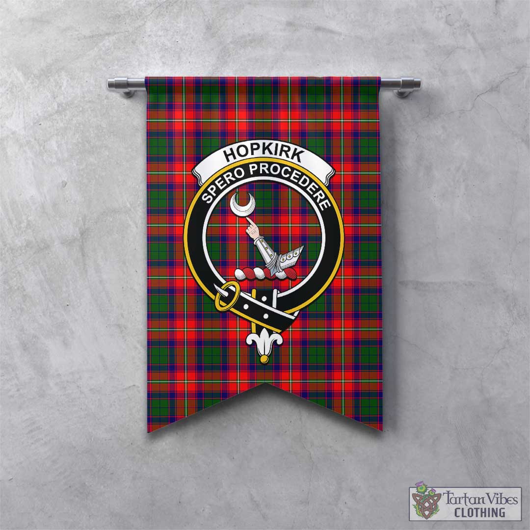 Hopkirk Tartan Crest Garden Flag