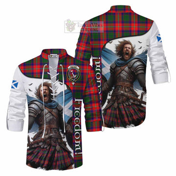 Hopkirk Crest Tartan Ghillie Kilt Shirt Inspired by the Freedom of Scottish Warrior - Tartan Vibes Clothing