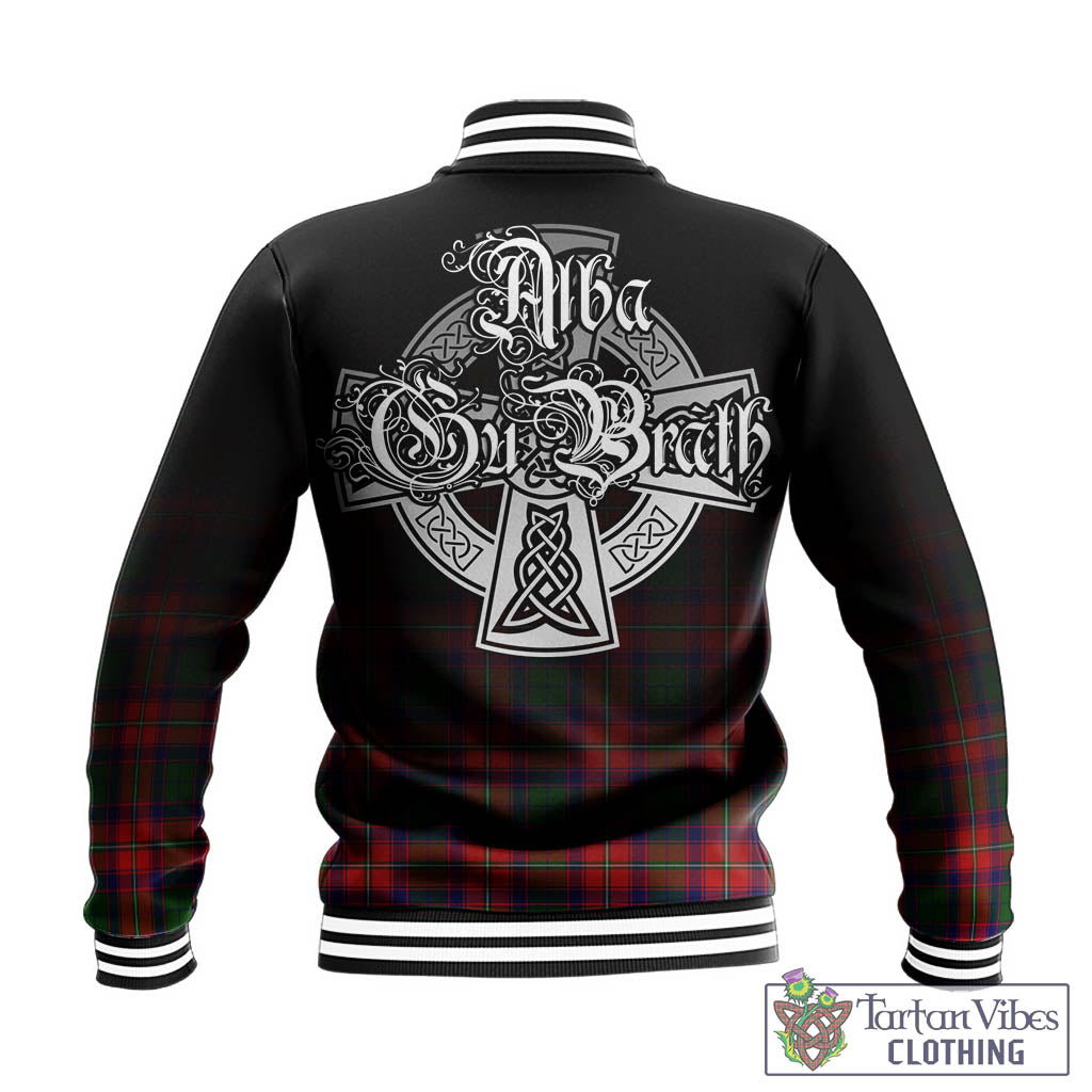 Hopkirk Tartan Baseball Jacket Featuring Alba Gu Brath Family Crest Celtic Inspired - Tartan Vibes Clothing