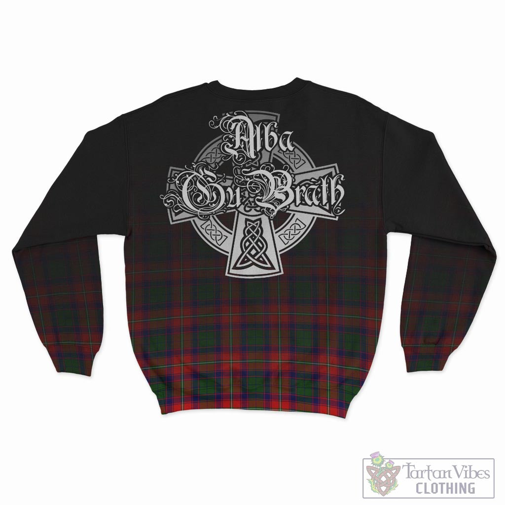 Hopkirk Tartan Sweatshirt Featuring Alba Gu Brath Family Crest Celtic Inspired - Tartan Vibes Clothing