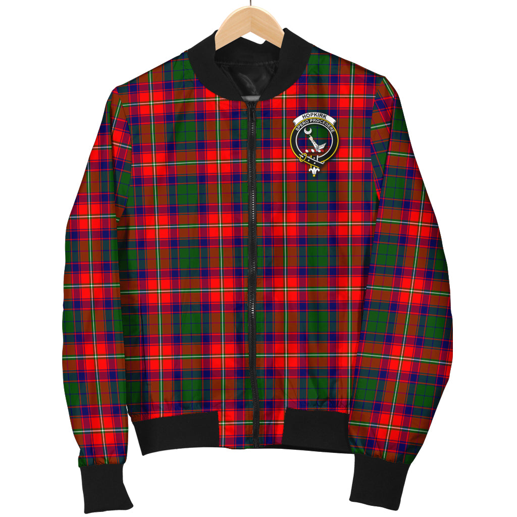 Hopkirk Tartan Bomber Jacket with Family Crest - Tartan Vibes Clothing
