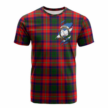 Hopkirk Clan Crest In Me Tartan Cotton T-shirt Scotland Flag Style