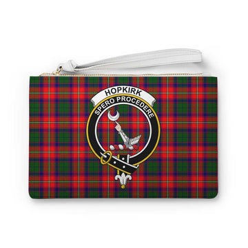Tartan Vibes Clothing Hopkirk Family Crest Tartan Clutch Bag
