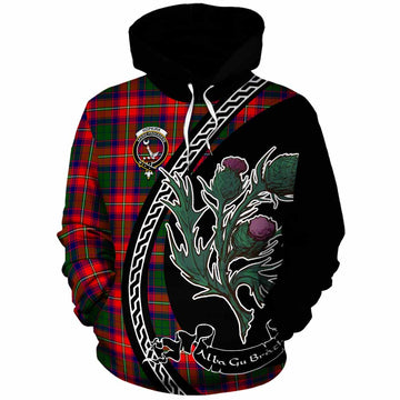 Hopkirk Family Crest Tartan Cotton Hoodie Alba Thistle Inspired - Tartan Vibes Clothing