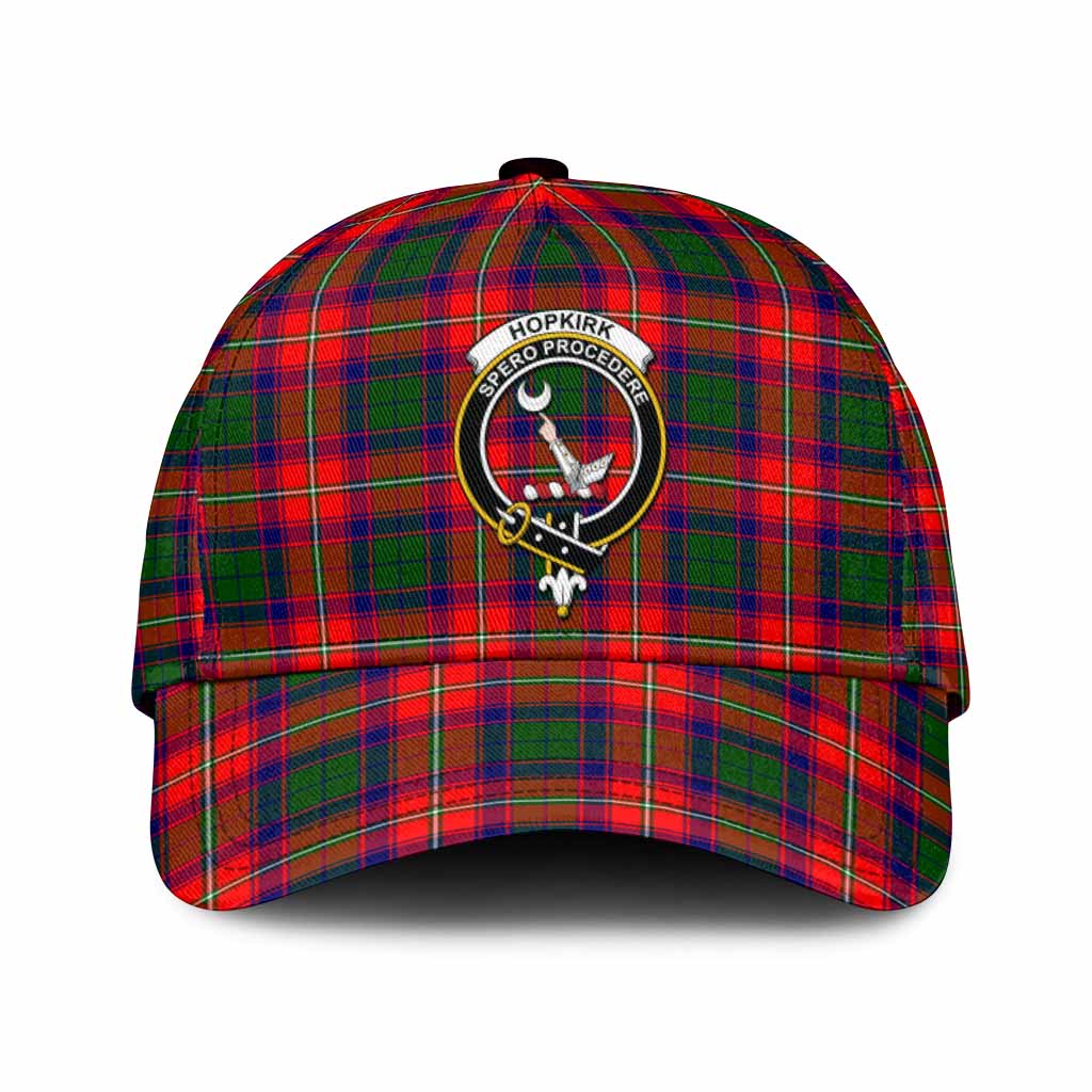 Hopkirk Tartan Classic Cap with Family Crest