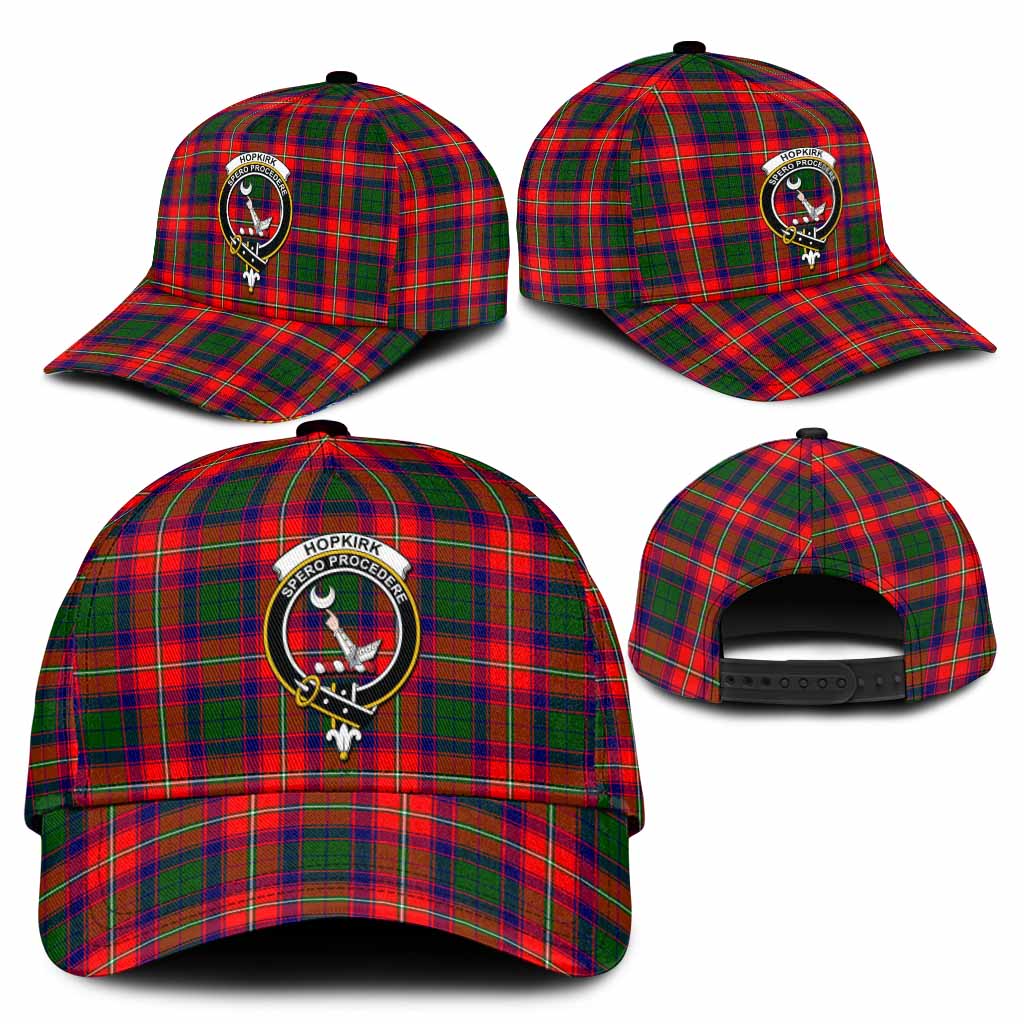 Hopkirk Tartan Classic Cap with Family Crest