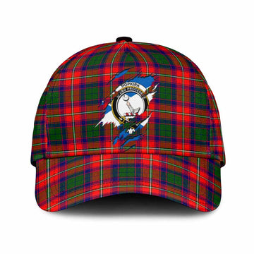 Hopkirk Tartan Classic Cap with Family Crest In Me Style