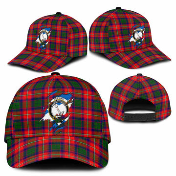 Hopkirk Tartan Classic Cap with Family Crest In Me Style