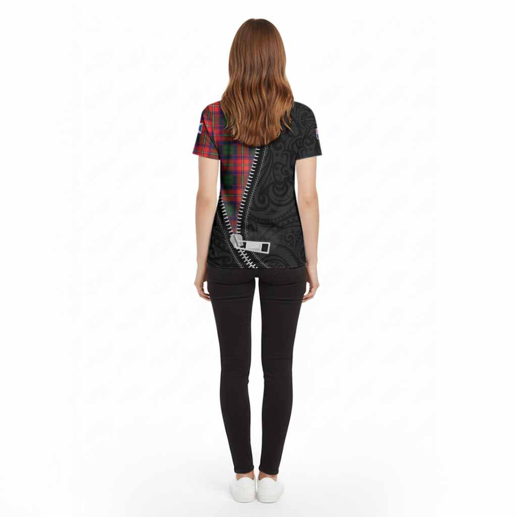 Hopkirk Tartan Cotton T-shirt New Zealand Pattern Unique Zipper Stylized