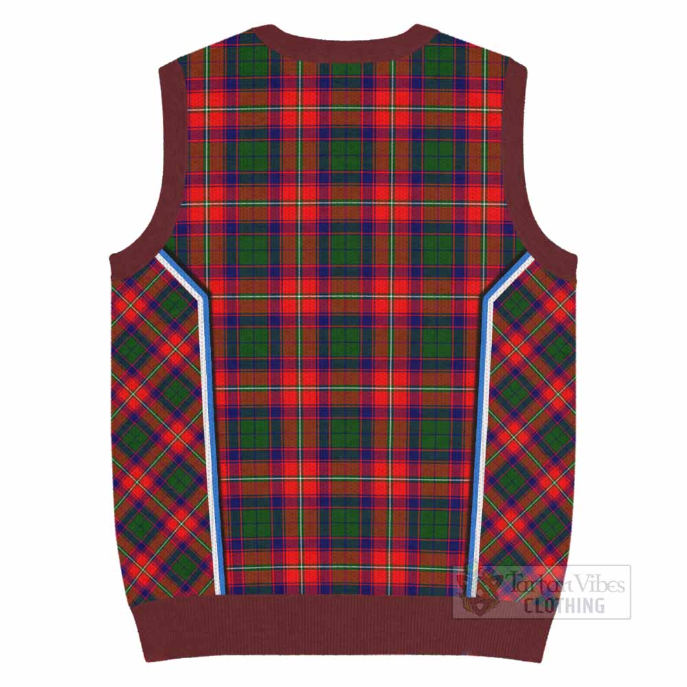 Hopkirk Tartan Crest Knitted V-Neck Vest Scotland Coat of Arm Flag Style - Tartan Vibes Clothing