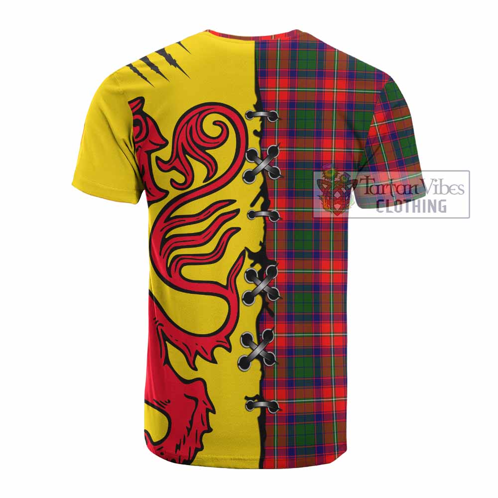 Hopkirk Tartan Family Crest Cotton T-shirt Lion Rampant Honor - Tartan Vibes Clothing