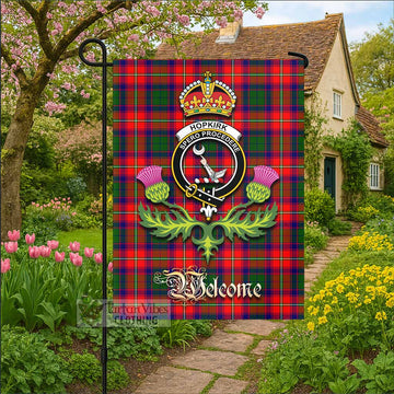 Hopkirk Tartan Family Crest Garden Flag Royal Thistle Welcome Style - Tartan Vibes Clothing