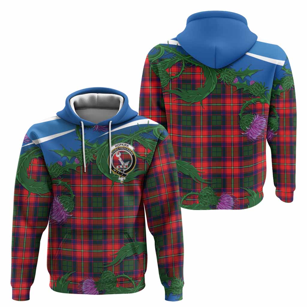 Hopkirk Tartan Family Crest Hoodie Thistle in Minimalism