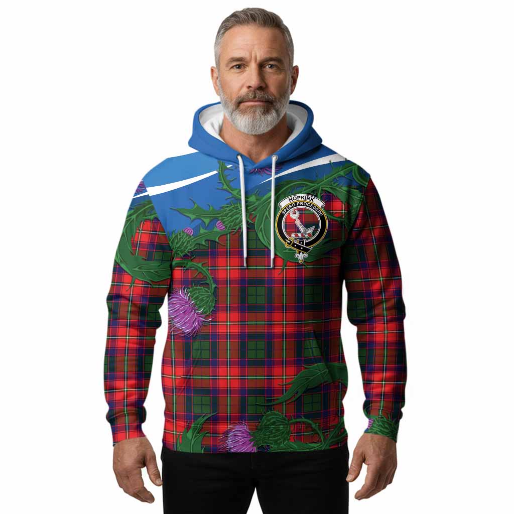 Hopkirk Tartan Family Crest Hoodie Thistle in Minimalism