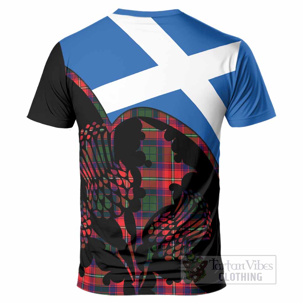 Hopkirk Tartan Family Crest T-Shirt Scotland Thistle Floral Flag Style