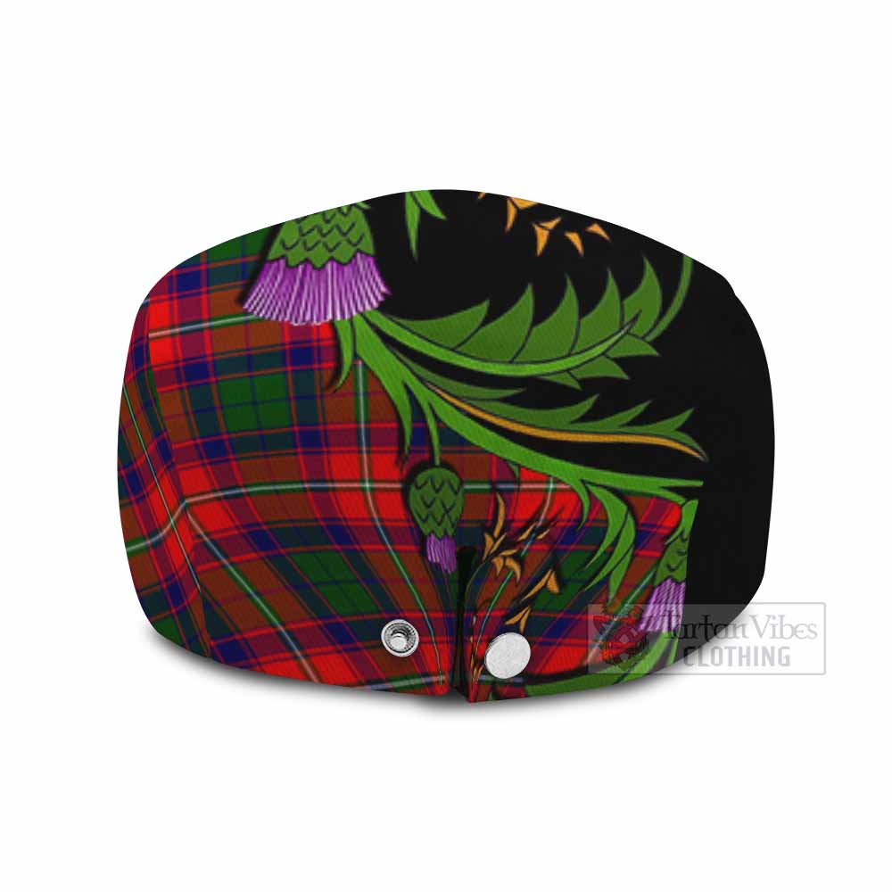 Hopkirk Tartan Flat Cap, Jeff Cap Scottish Thistle Pride Heritage Art