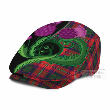 Hopkirk Tartan Flat Cap, Jeff Cap Traditional Scottish Thistle