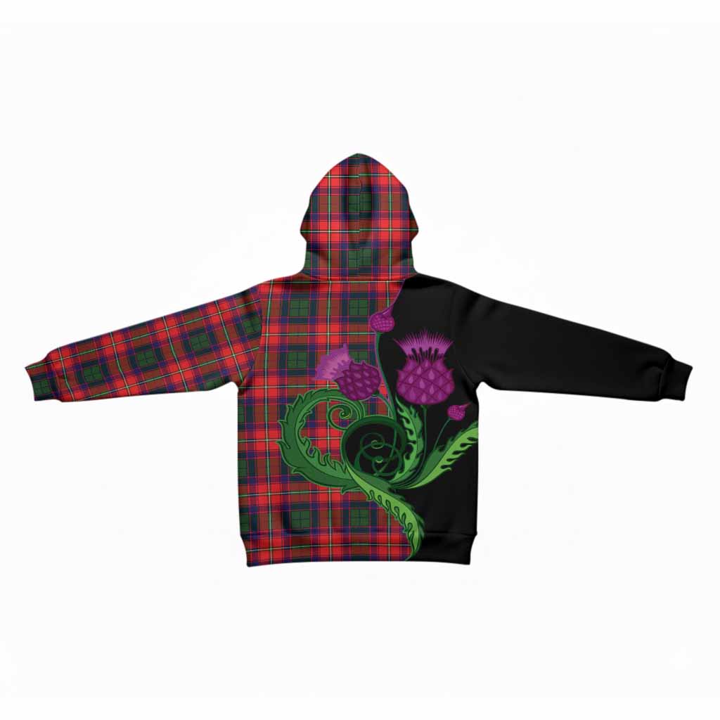 Hopkirk Tartan Kid Hoodie Traditional Scottish Thistle