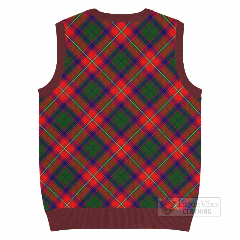 Hopkirk Tartan  Knitted V-Neck Vest Cross Style
