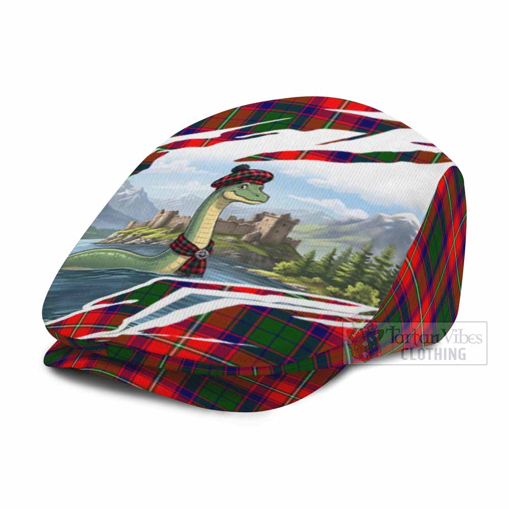 Hopkirk Tartan Loch Ness Monster Scottish Heritage Art Flat Cap, Jeff Cap