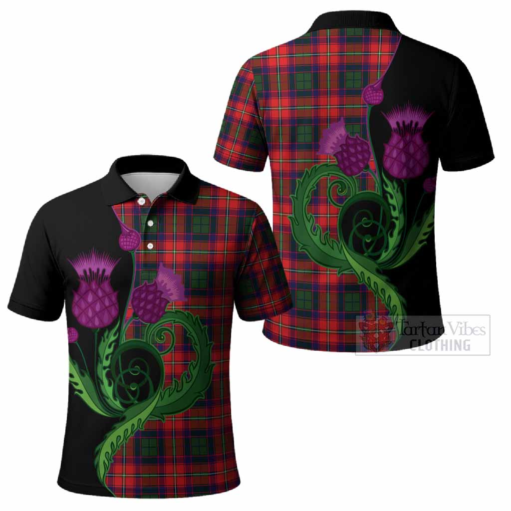 Hopkirk Tartan Polo Shirt Traditional Scottish Thistle