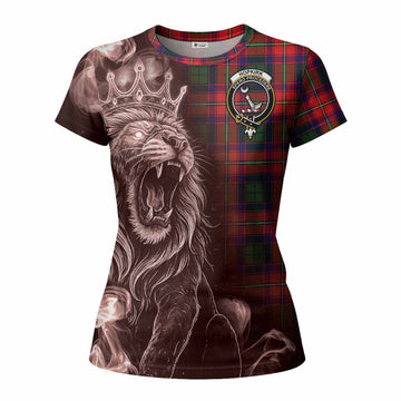 Hopkirk Tartan Women T shirt Roaring Lion Heritage