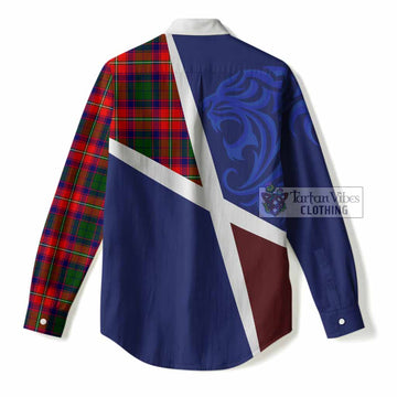 Hopkirk The Scottish Football Crest Women Casual Shirt Lion-Tartan Army