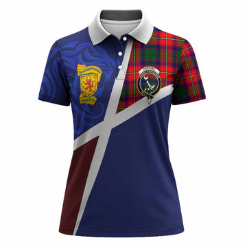 Hopkirk The Scottish Football Crest Women Polo Shirt Lion-Tartan Army