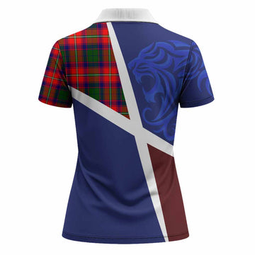 Hopkirk The Scottish Football Crest Women Polo Shirt Lion-Tartan Army